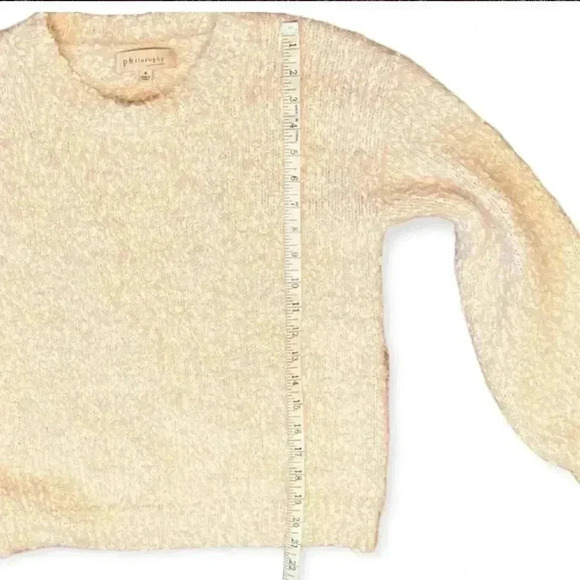 PHILOSOPHY pink fuzzy pullover sweater women size small - Picture 11 of 14
